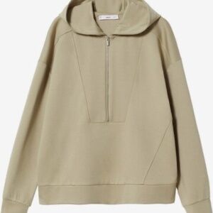 Mango | Large |  “Florida” Half-Zip Hoodie | Khaki
